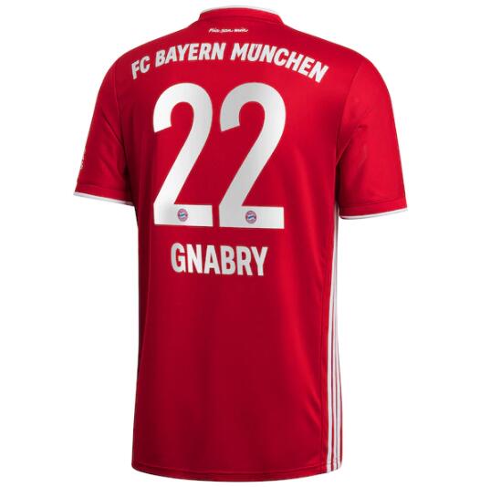 Bayern Munich Home Kit Soccer Jersey Gnabry 22 2020/21